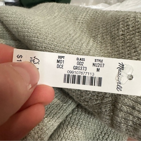 Madewell dusty celadon Waffle-Knit Crewneck Sweater - Picture 5 of 5